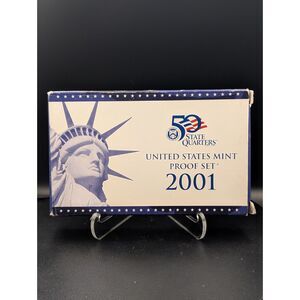 2001 U.S. Mint Proof Set – 10 Coins – Deep Cameo – Sealed in Case